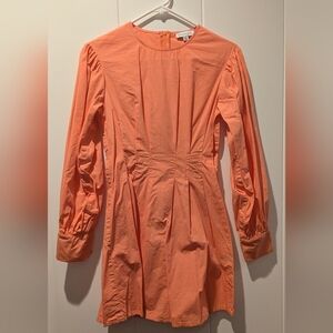 Warehouse Orange Long Sleeve Dress - US4
